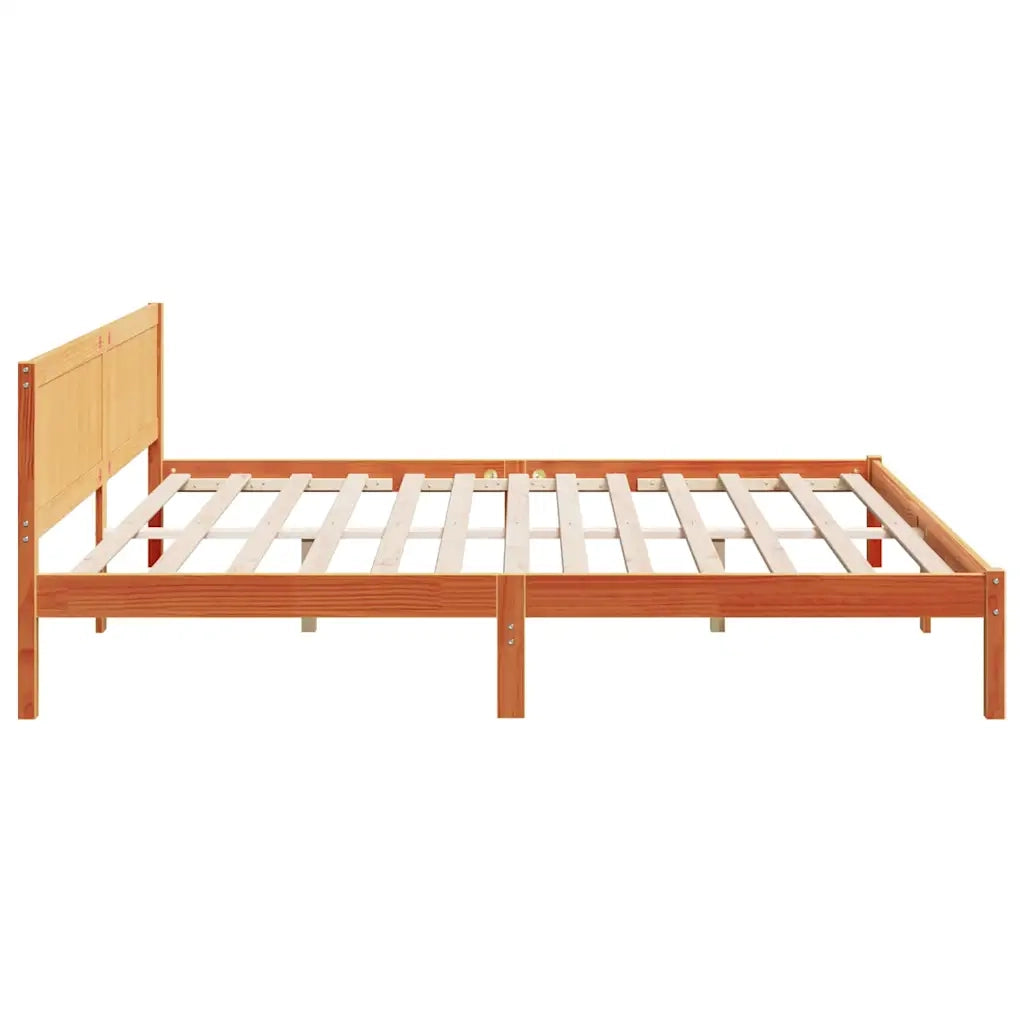 Struttura del letto Marrone 180 x 200 cm Legno massello di pino 872181