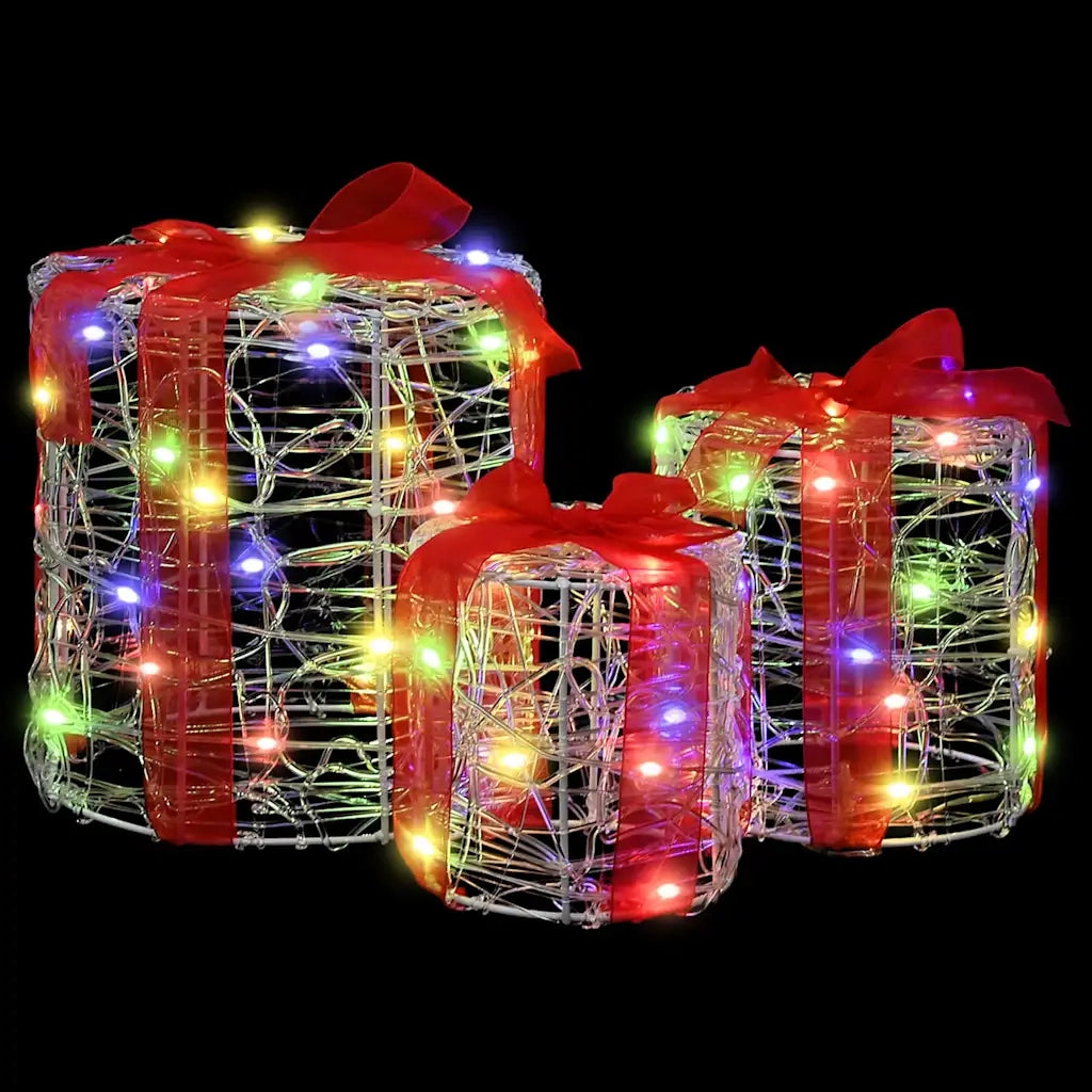 Decorazione Scatola Regalo 3 pz colorato 20 x 20 x 21 cm CFW3493551