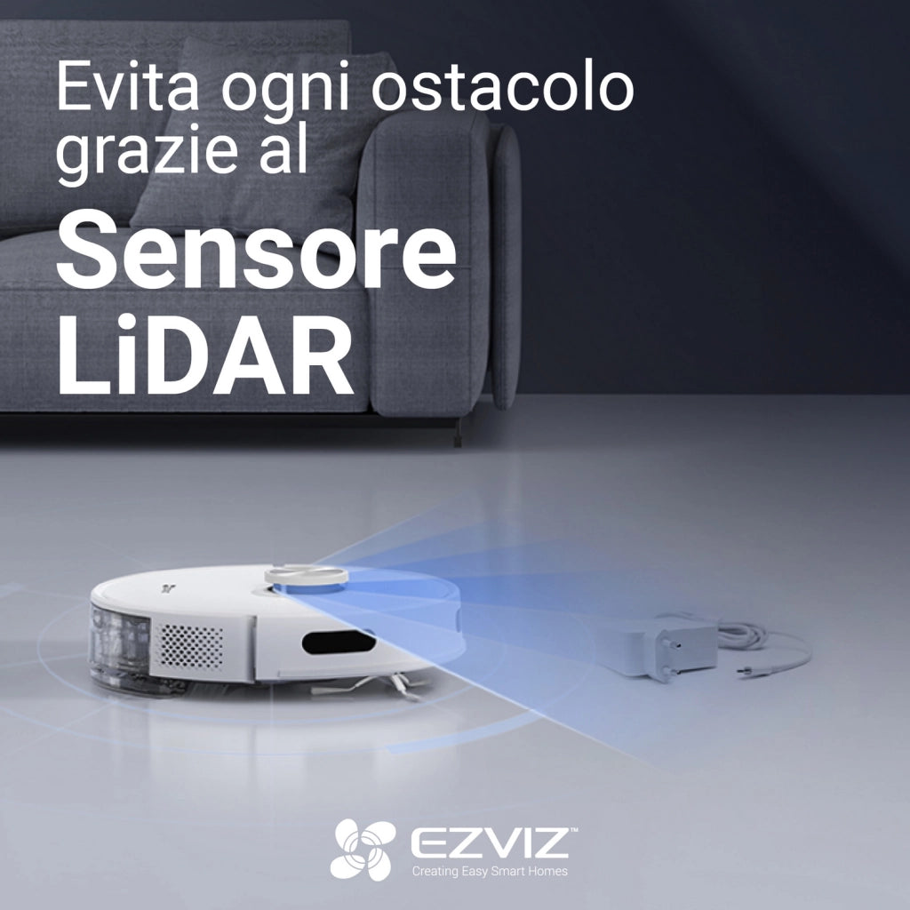 Robot asprirapolvere e lavapavimenti combinato con svuotamento automatico modello RE5 PLUS