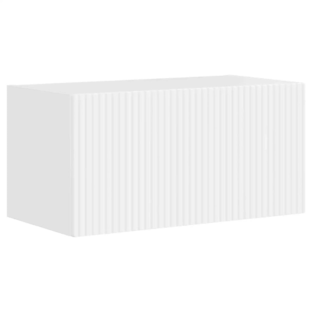 Set mobile TV 5 pz | Armadietto TV | Mobile Porta TV Bianco Lucido Legno multistrato