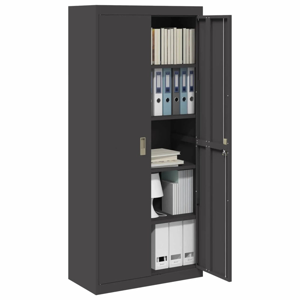 Armadio Nero 80 x 40 x 180 cm Acciaio