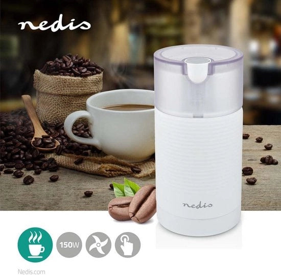 Moulin a café da 70 g - Dischi per macinare - 150 W - Motore potente - Bianco