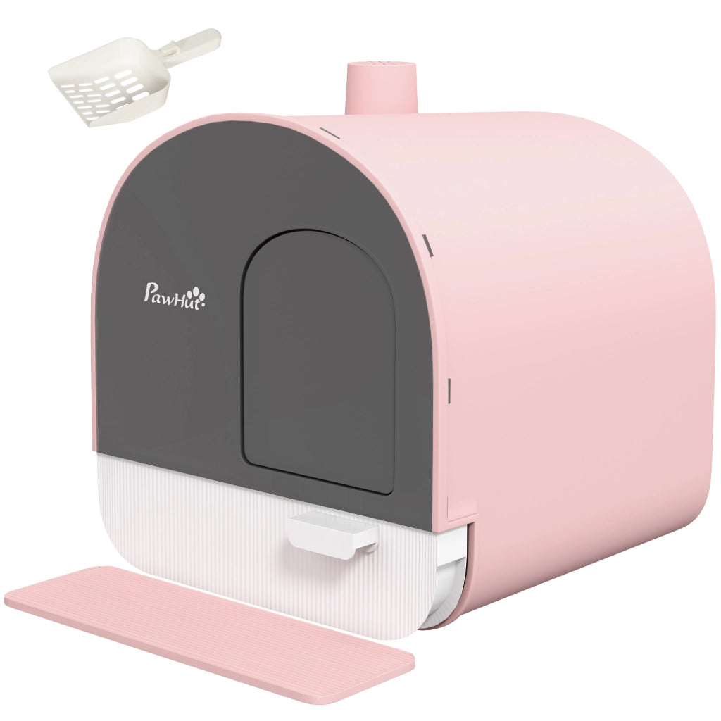 Casetta per Gatti con Filtro e Accessori ¨C zephmum ¨C Rosa 43x44x47