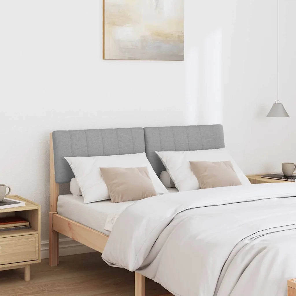 Testiera | Testata imbottita Grigio chiaro 120 cm Pino massello