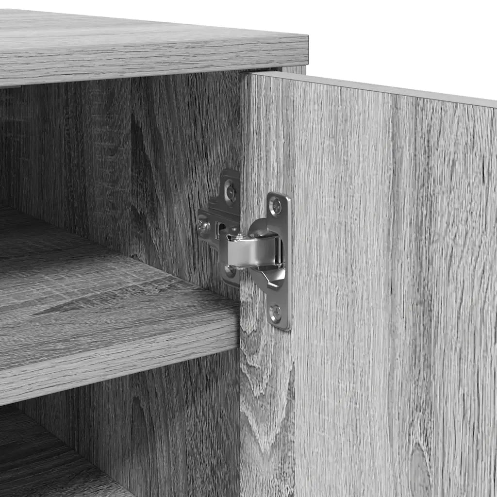 Scarpiera-Scaffale per scarpe Grigio Sonoma 32x35x92 cm in Legno Multistrato