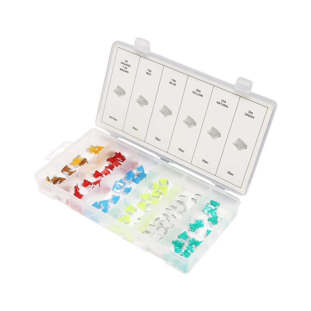 Set di 120 fusibili elettrici auto piatti mini