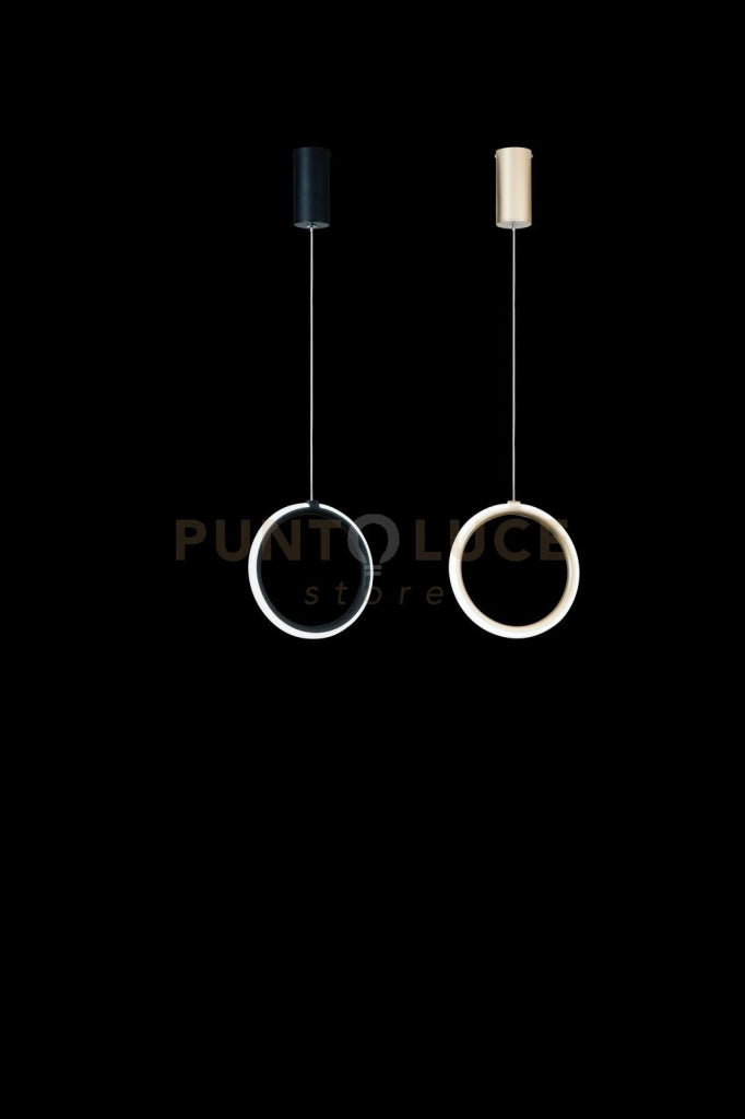 SOSPENSIONE SINGOLA PINTA NERO LED 3000k 780lm 12w DIMMERABILE SENZA VETRO
