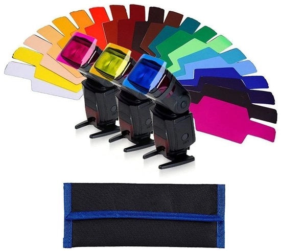 Filtro di luce per fotocamera - 20 colori - filtro in PVC - facile da installare - ecologico e leggero