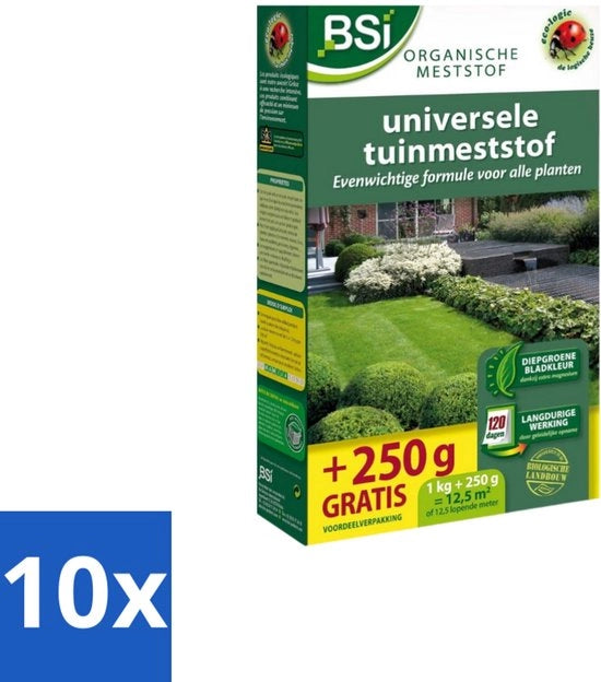 Mest universale per piante - crescita equilibrata e sviluppo forte - 1,25 kg (12,5 m²) - confezione in bulk - 10 pezzi