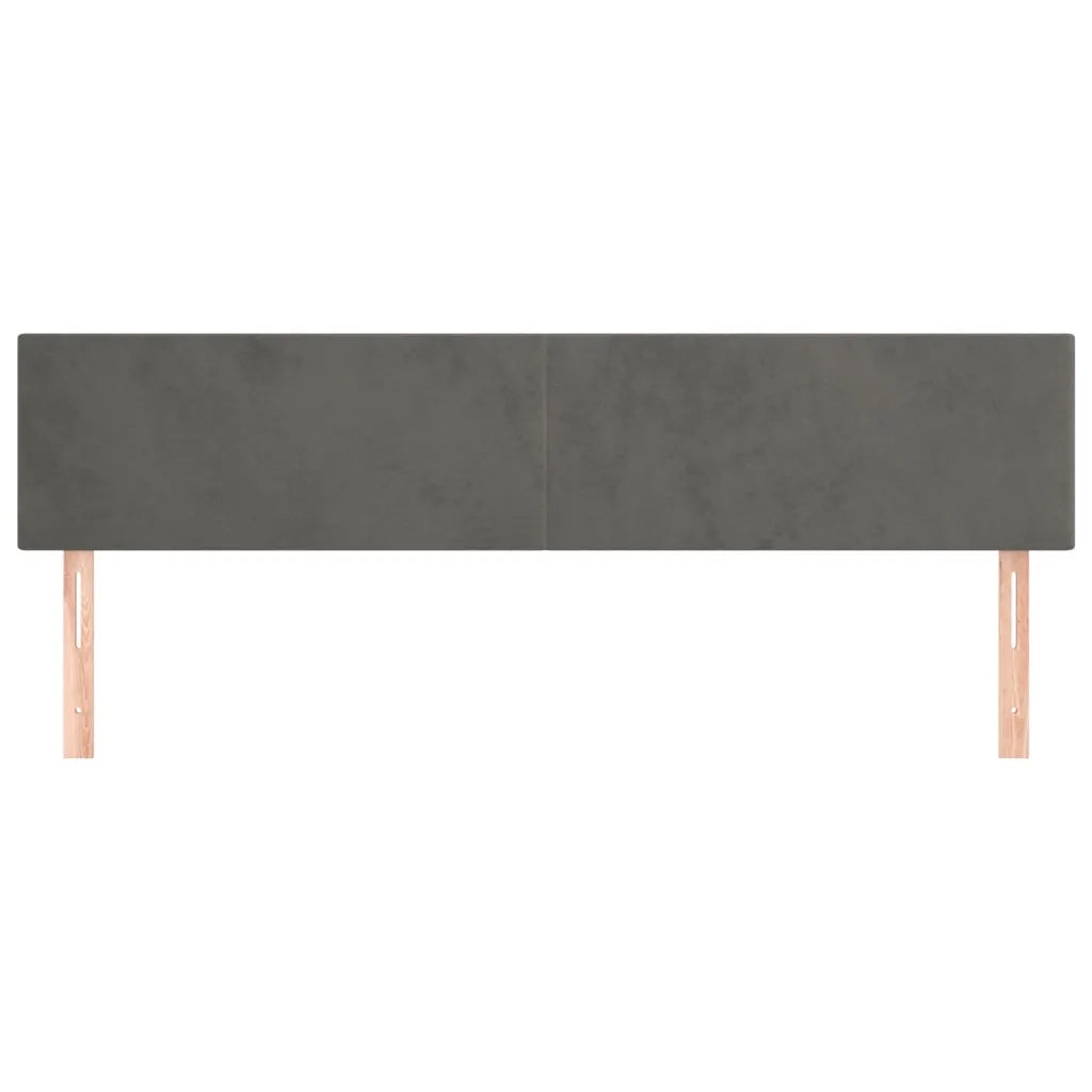 Testiera | Testata Grigio Scuro 200x5x78/88 cm in Velluto