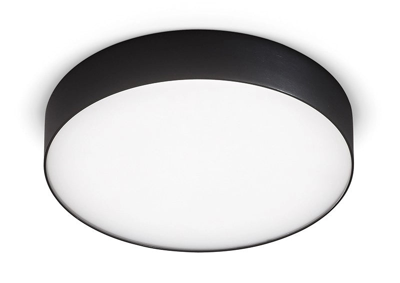 Plafoniera GPL272N in alluminio nero opaco 30W LED integrato 4000K luce naturale - Gealuce Design Moderno per Illuminazione Interni