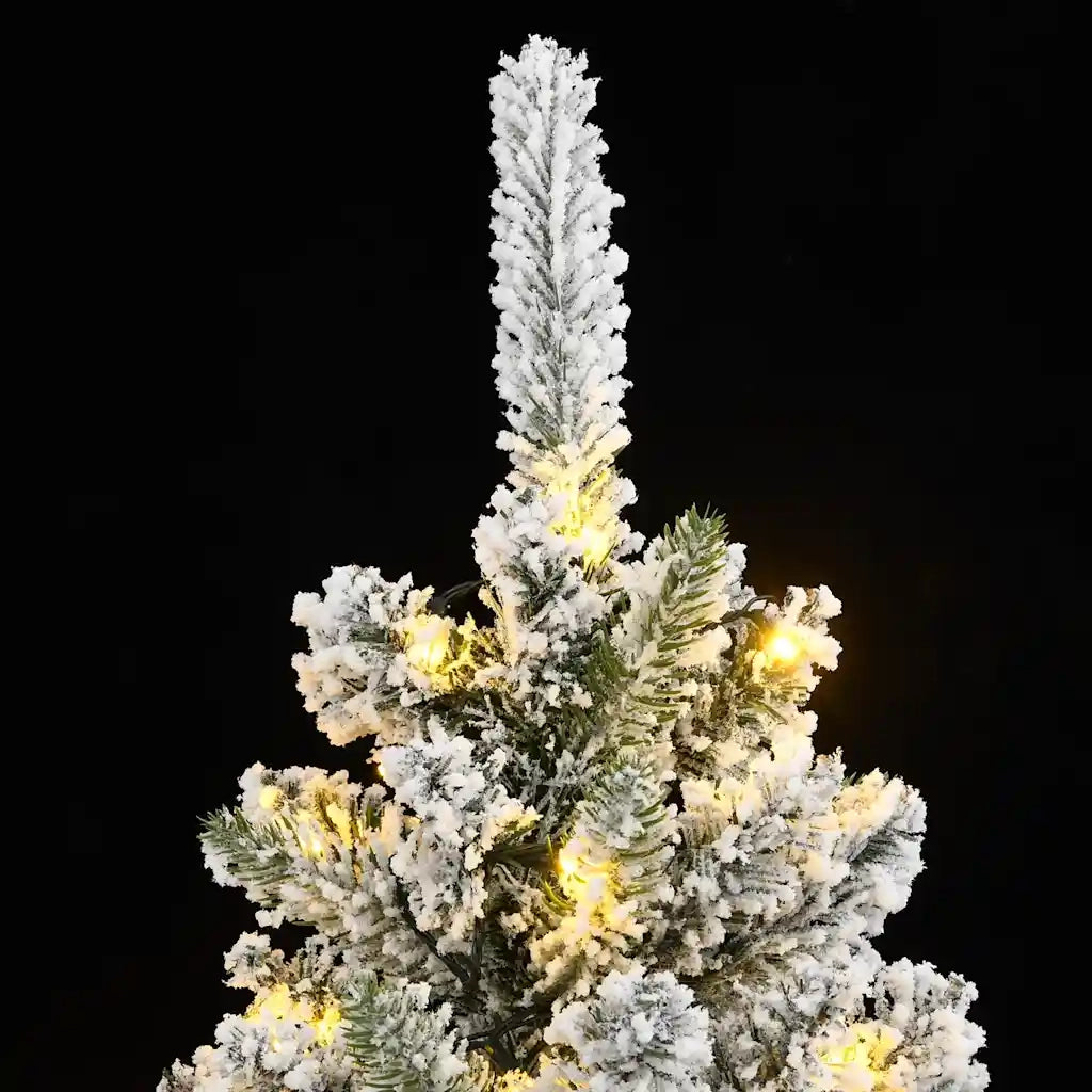 Albero di Natale Artificiale con 300 LED e Neve Floccata 210 cm 3315771