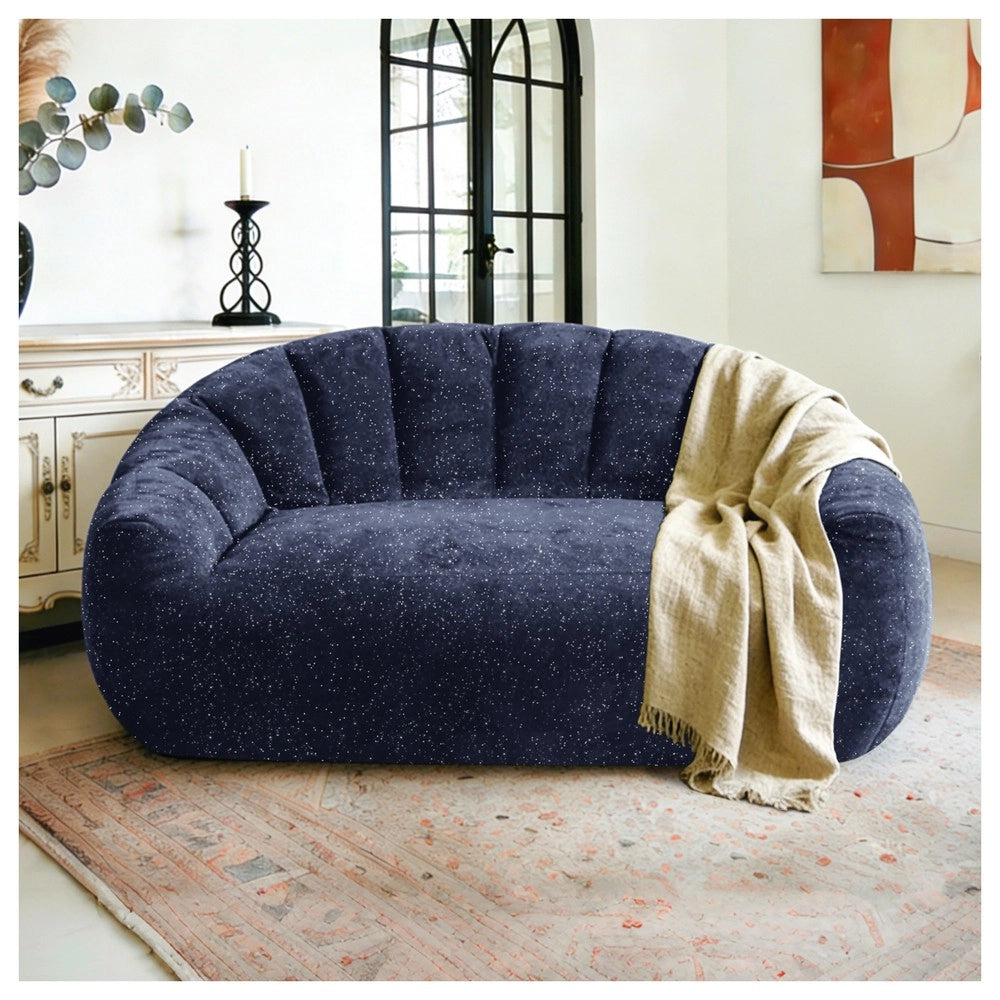Divano Pouf Bean Bag con Braccioli ¨C MINIMAL ¨C Grigio, Velluto, Oversize