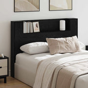 Testata con Mobile e LED Rovere Nero 140 x 16,5 x 103,5 cm 8006567