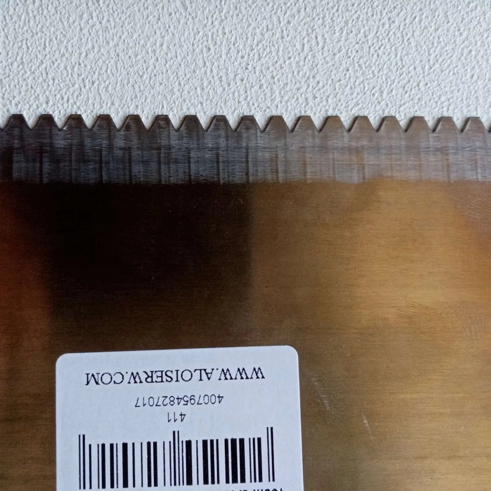 Spatola dentata art. s/411 da 18cm per colla impugnatura di legno