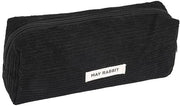 Etui in tessuto corduroy, etui per bambini, piccolo etui in corduroy, etui in corduroy per adulti, etui morbido per ragazze in tessuto corduroy, etui scolastico in corduroy (nero)