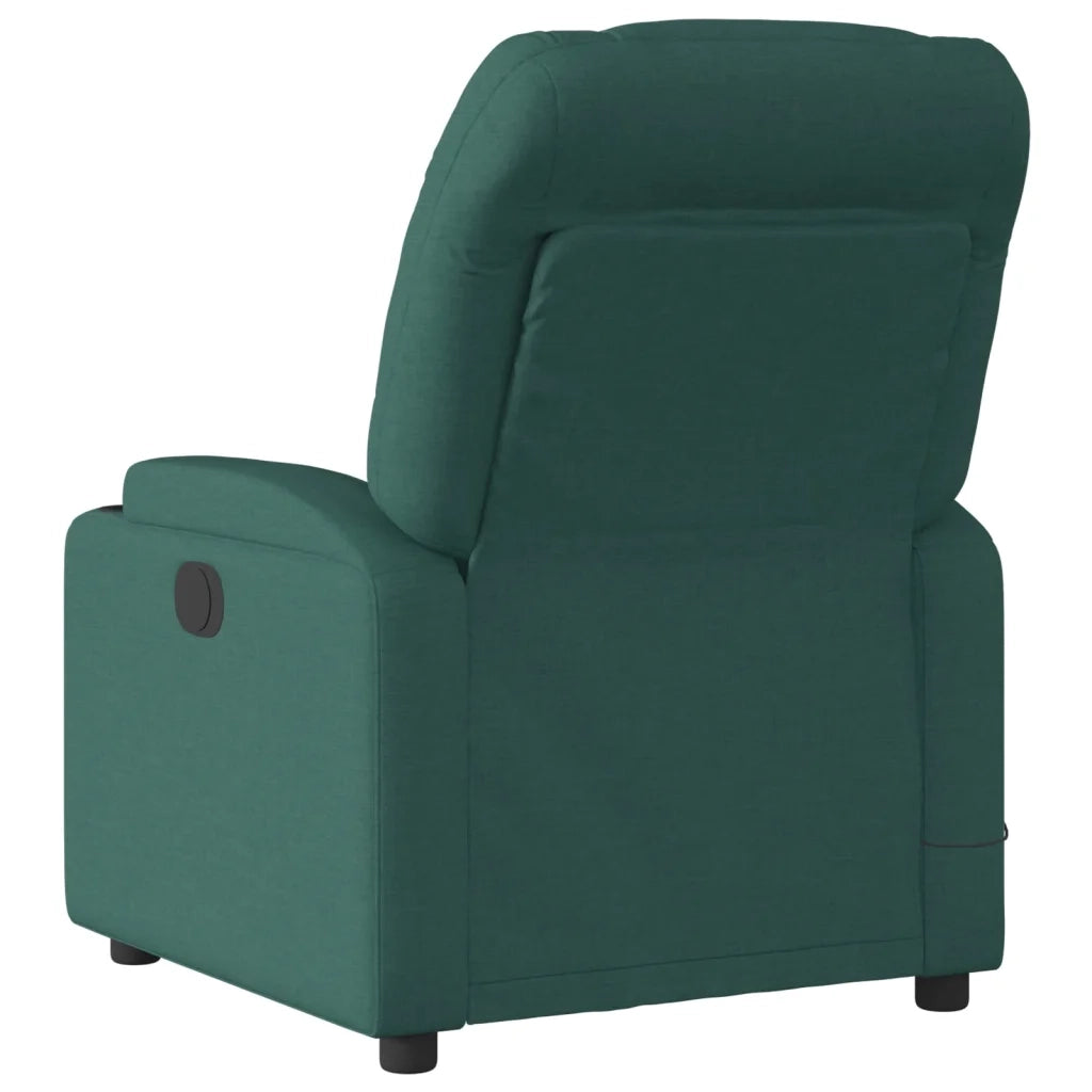 Poltrona reclinabile massaggiante in Tessuto Verde Scuro 3206035
