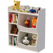 Libreria, mobiletto, contenitore per giocattoli, libri e giornali, 5 scomparti, stile loft