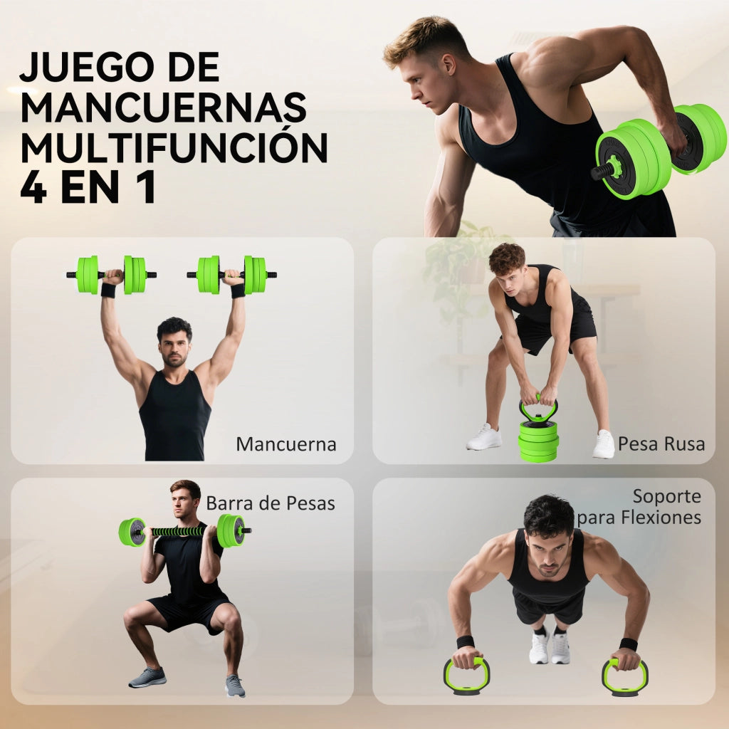 Kit Palestra 4 in 1 ¨C Zephmum ¨C Verde e Nero