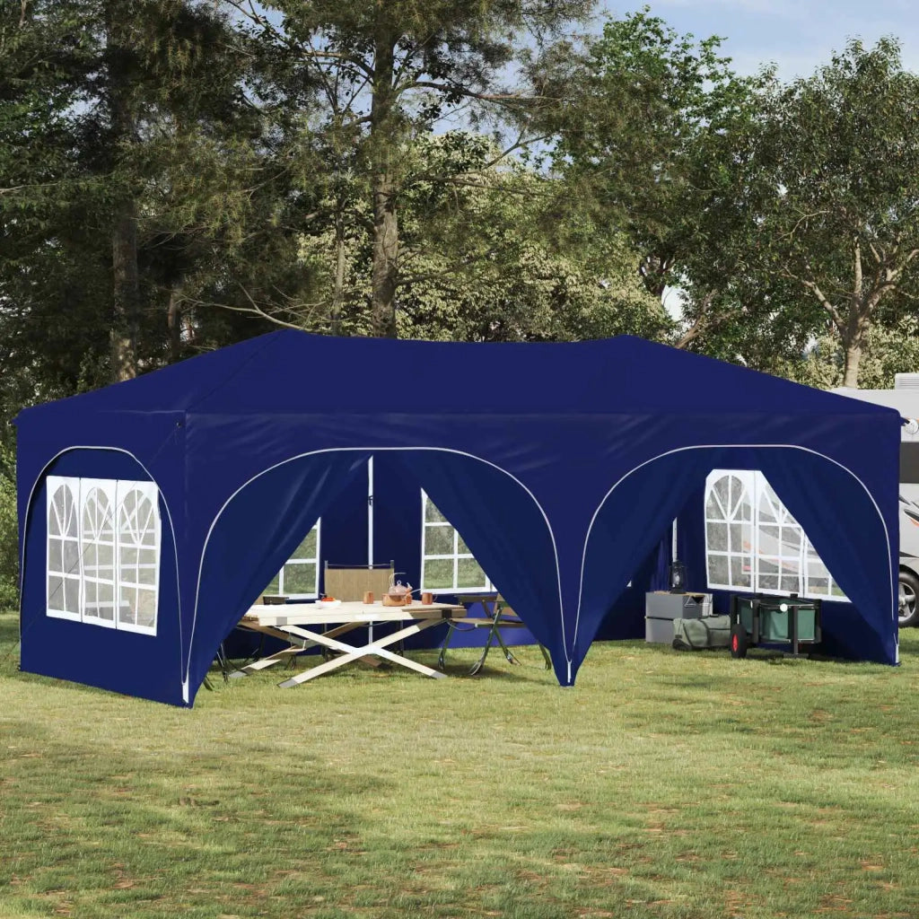 Tenda per feste a pop-up-Gazebo Blu 575 x 288 x 245 cm Tessuto Oxford 902916