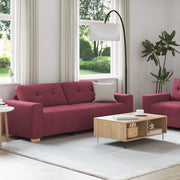 Set di divani 2 pcs Rosso Vino Tessuto 3324713