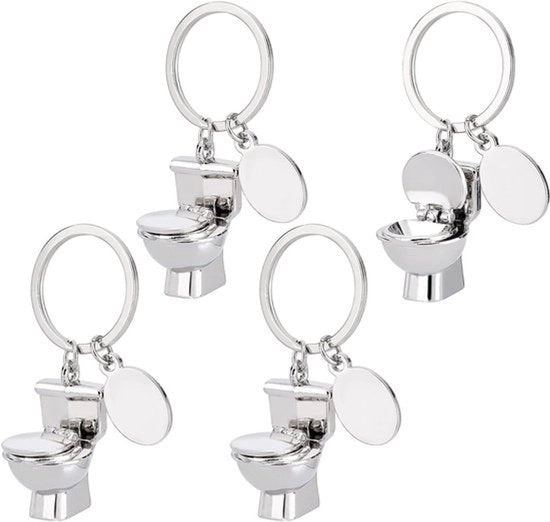 Porta Chiavi per Occhiali da Bagno Modello - Divertente - Metallo - Porta Portafoglio per Borsa - Novità per la Cucina da Bagno - Adatto per l'Uso Casalingo - 4 Pezzi.