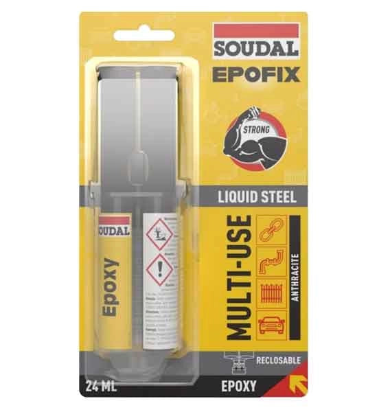 COLLA 'EPOXY' ACCIAIO LIQUIDO SOUDAL 24 ml - SOUDAL