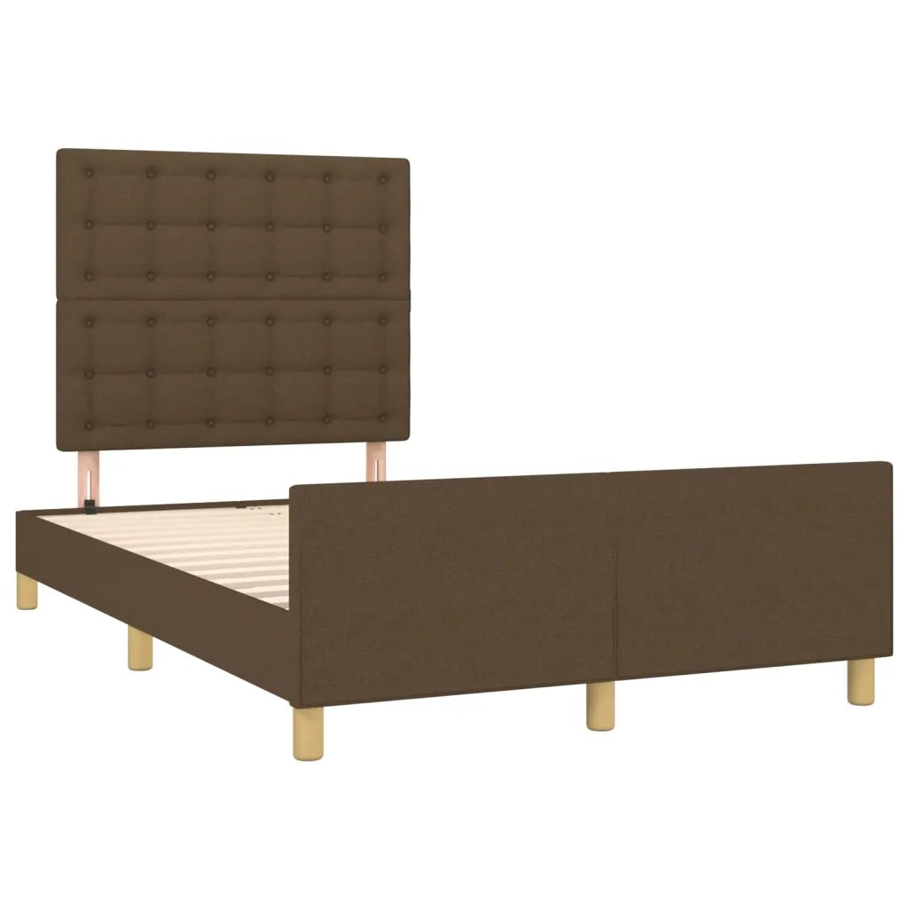 Giroletto senza Materasso Marrone Scuro 120x200 cm Tessuto 3125368