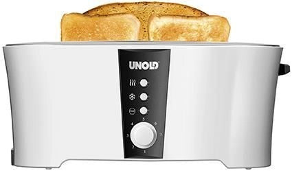 Unold Design Dual 4 fetta/e 1350 W Nero, Bianco