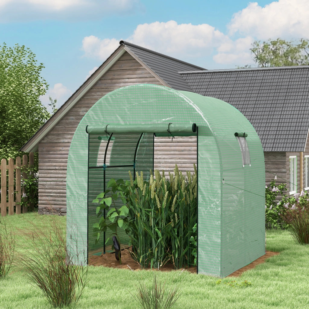 Serra da Giardino Tunnel ¨C Xylo ¨C PE 135g/m2 verde 180x180x200cm con 2 porte