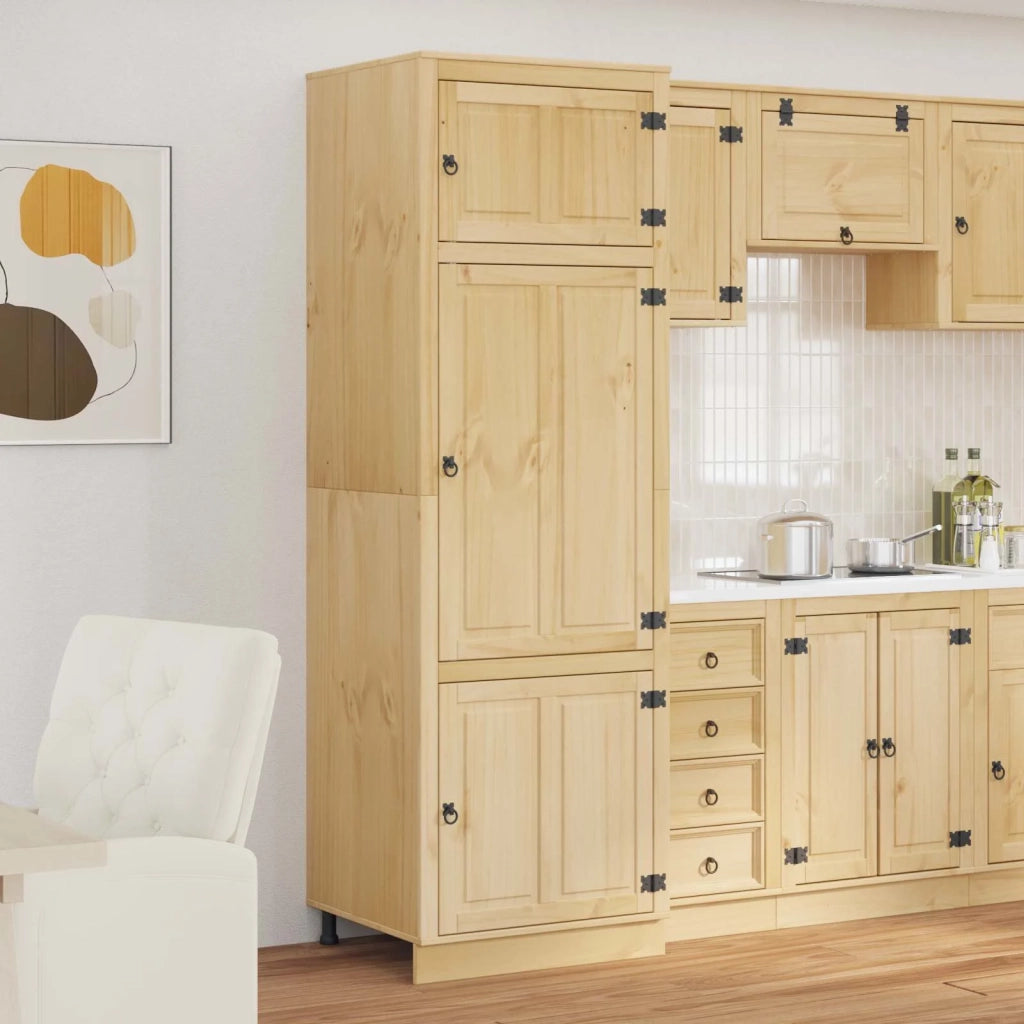 Pensile da cucina | Armadietto SKI Marrone Miele 66 x 58 x 207 cm Pino massello