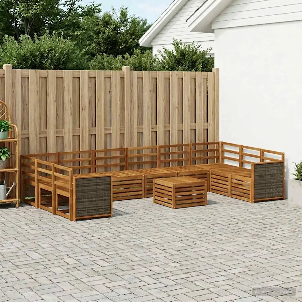 Set di divani da esterno 8 pcs Naturale 3384915