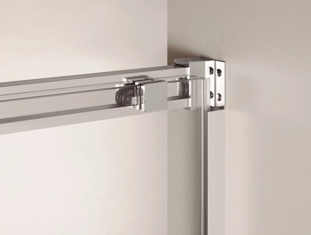 Box doccia angolare BASIC apertura al vertice 140x80 cm (135-139/75-80) rame vetro trasparente