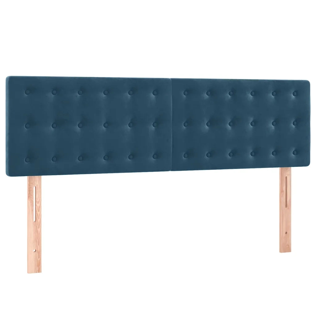 Testiera | Testata Blu Scuro 144x5x78/88 cm in Velluto