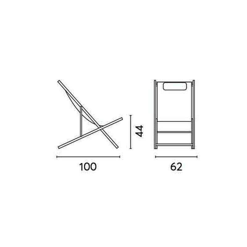 Set di 2 Sdraio Mare Professionale Alluminio E Textilene Sabbia Moia