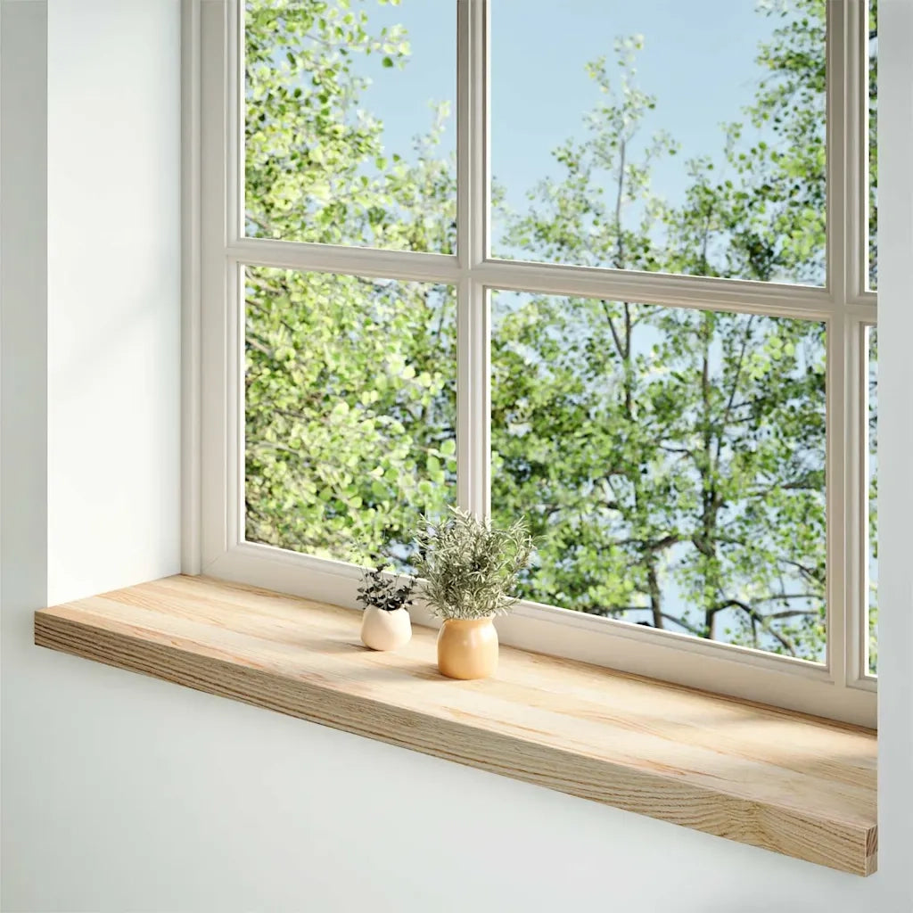 Davanzali 2 pz Non Trattati 100x25x2cm Legno Massello di Rovere CFW9090534