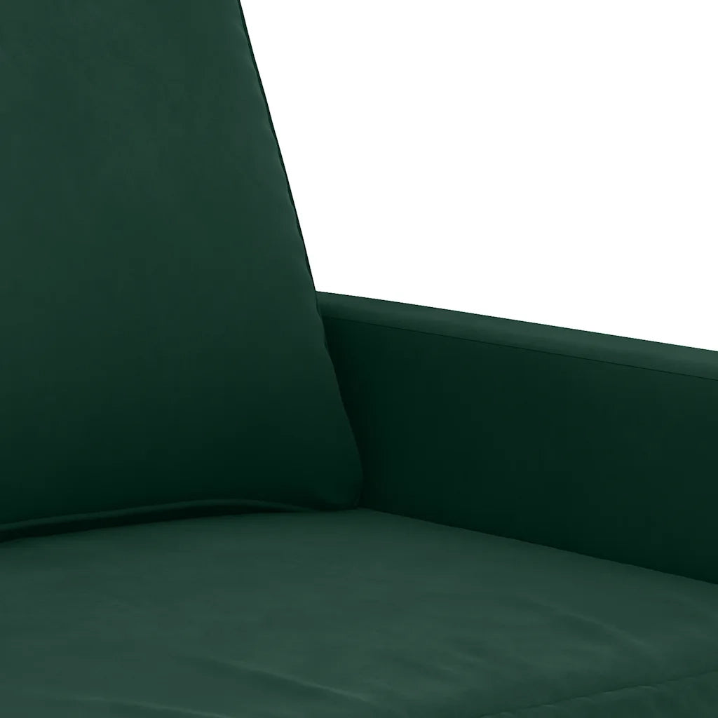 Set di Divani 3 pz con Cuscini Verde scuro in Velluto 3201508