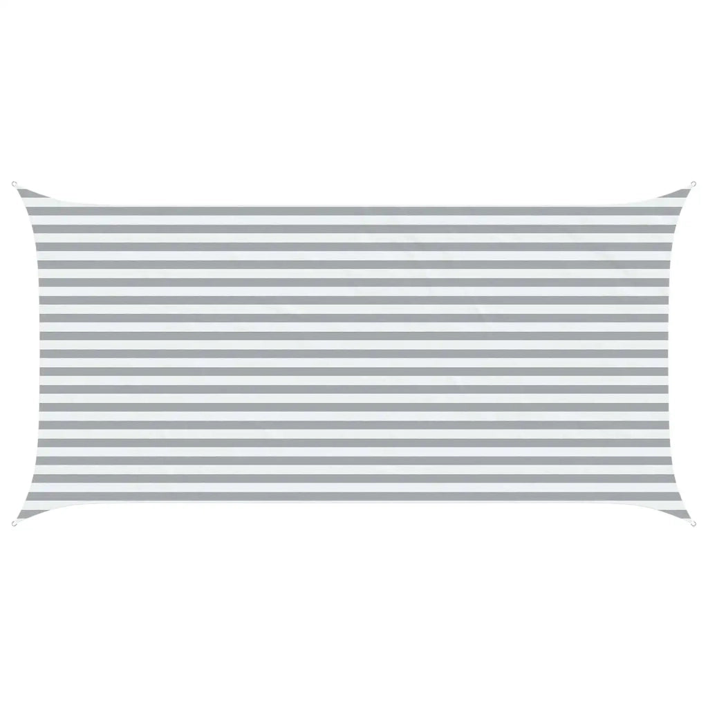 Vela da ombra solare-Telo Ombra-Vela Ombreggiante-Parasole a Vela Grigio chiaro e bianco 5 x 2,5 m