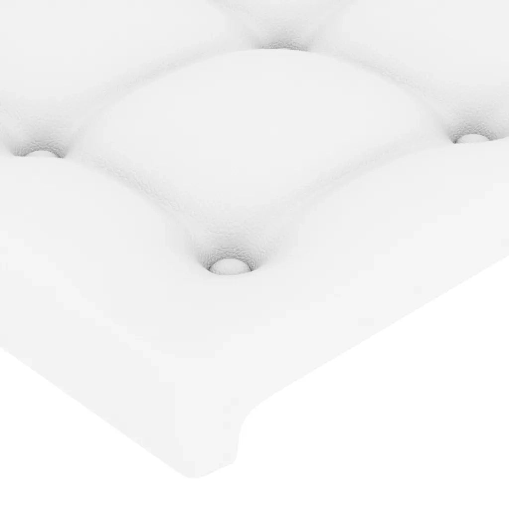 Testiera | Testata ad Orecchio Bianca 203x23x78/88 cm in Similpelle