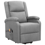 Poltrona Alzapersona Massaggiante Grigio Chiaro Tessuto 329709