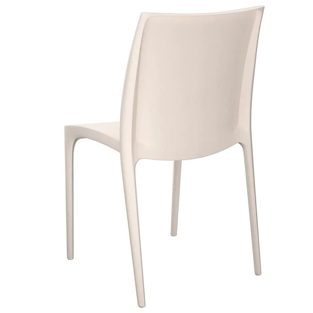 Sedie da Giardino 2 pz | Sedie da Esterno Crema 50x46x80 cm in Polipropilene
