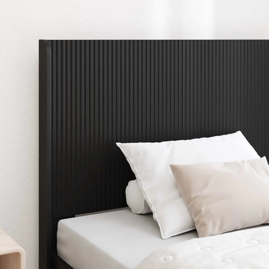 Testiera Letto Nero Legno ingegnerizzato 889626