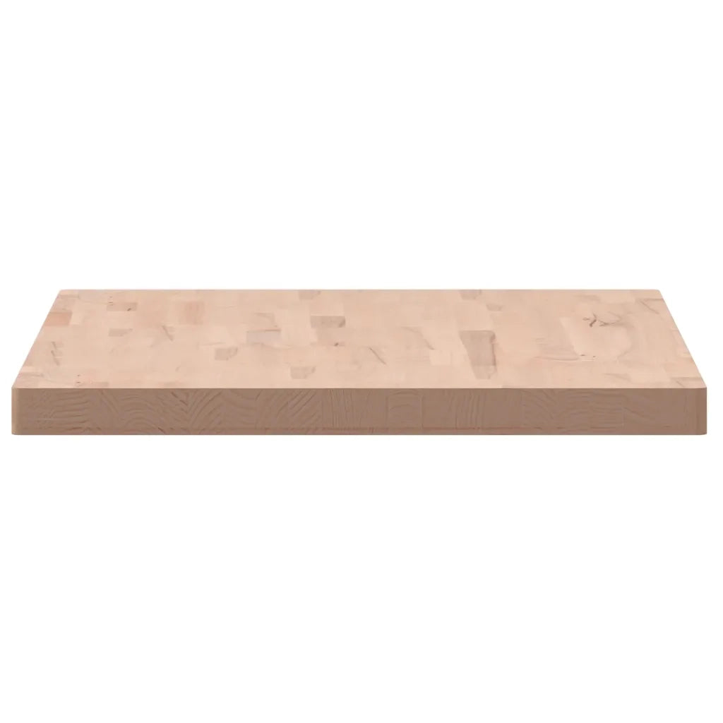 Piano Tavolo 100x60x4cm Rettangolare Legno Massello di Faggio 3188888