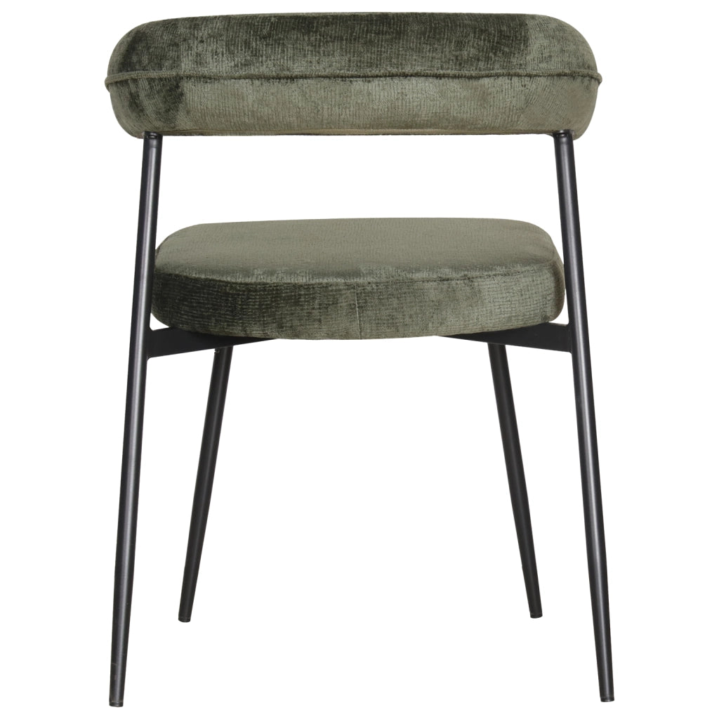 Set di 2 sedie in tessuto verde THEA