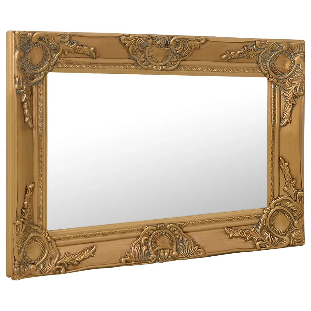 Specchio da Parete Stile Barocco 60x40 cm Oro 320329