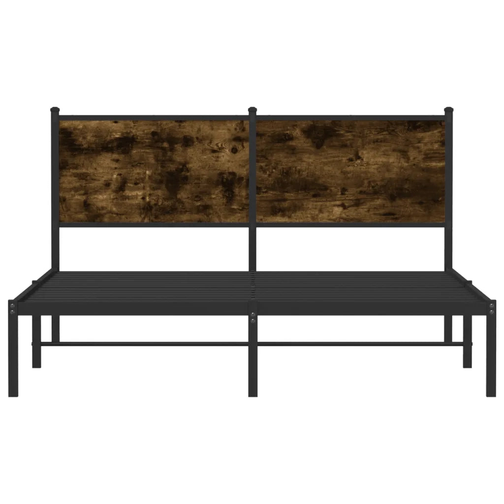 Giroletto senza Materaso in Metallo Rovere Fumo 140x190 cm 4007667
