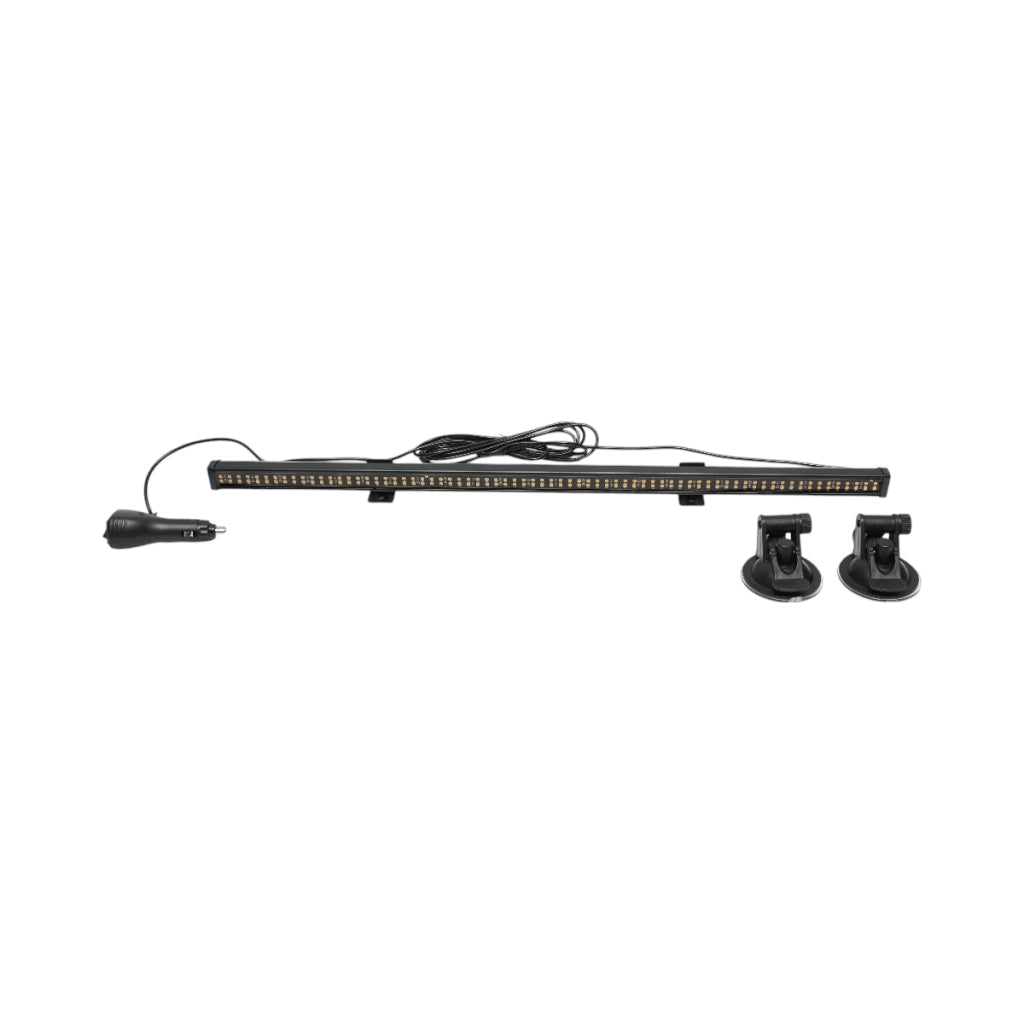 Barra stroboscopica LED da 62 cm con ventose, 60 W, 10-30 V, strobo a 9 colori, 15 modalità di illuminazione