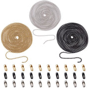 Catena a Palla 32 Metri - Acciaio Inossidabile 304 - 30 Pezzi di Connettore - Ciondoli per DIY - Diametro 2,4 mm - Adatto per Collari Canini - Catena