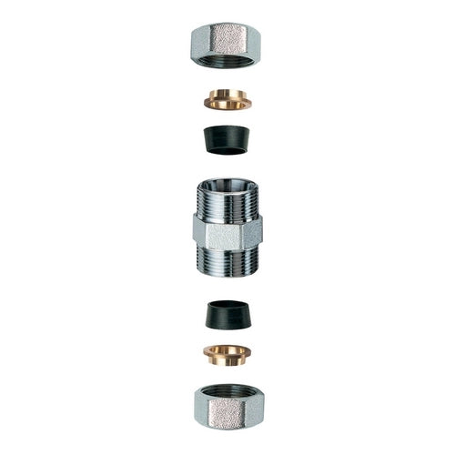 NIPLEX DOPPIO CROMATO C/MONOCONO IN GOMMA PER RAME- 1/2 x 18- FAR- pezzi 1