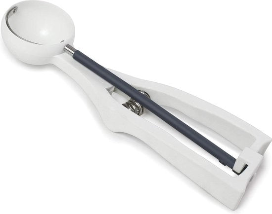 Levastra per palline di ghiaccio e pasta per biscotti e frutta - resistente alla lavastoviglie - 5 cm - 24 palline per litro - 22 cm - spatole di ghiaccio bianche & supporto per ghiaccio
